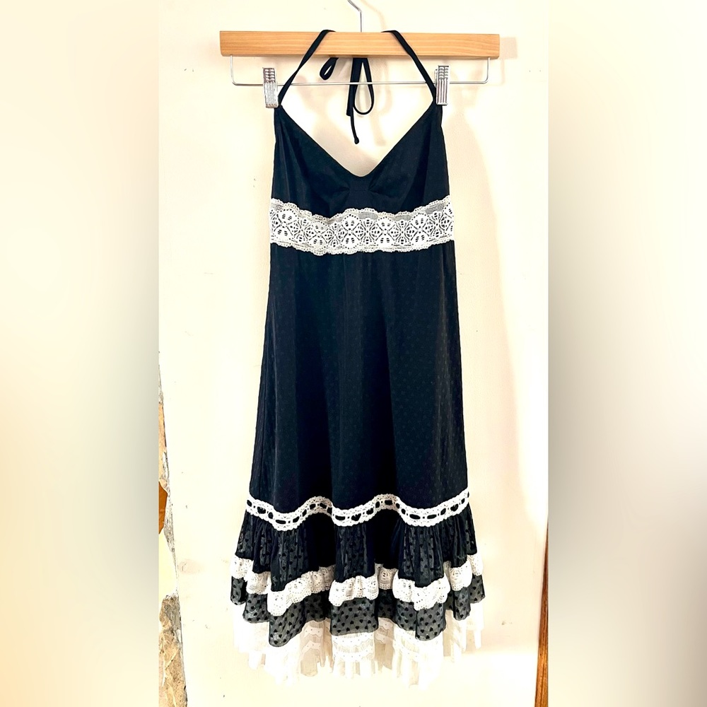 Vintage Betsey Johnson French Maid Halter Dress Size S/M, also Fits M/L!